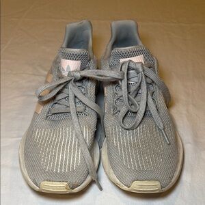 Adidas Originals Women’s Swift Run Knit Running Shoe Grey Icy Pink Size 7.5 VGUC